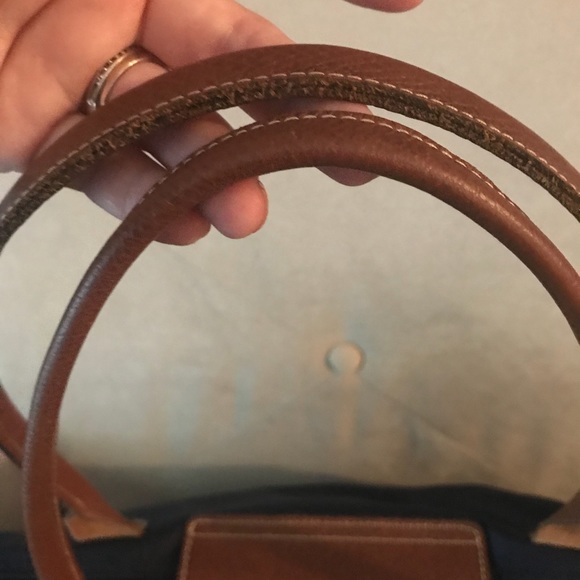 *SOLD Longchamp Le Pliage Navy Blue Large Tote - Picture 5 of 8